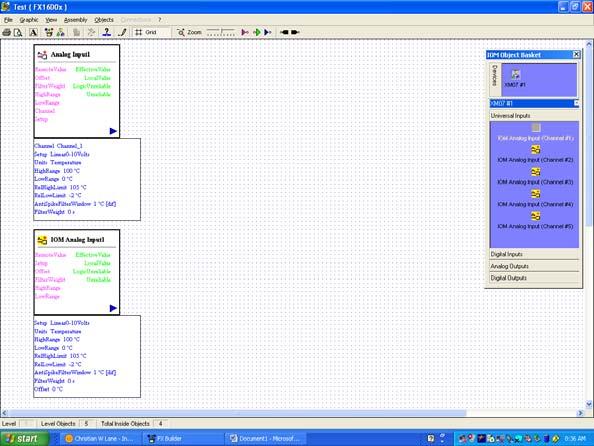 84 FX Tools Software Package - FX Builder User s Guide Figure 77: IOM Object Basket in Application Editor Window The IOM Object Basket contains the Input and Output objects created from the
