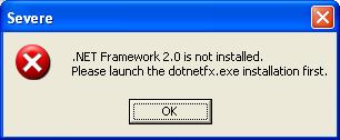 FX Tools Software Package - FX Builder User s Guide 9 Figure 4: NET Framework Not
