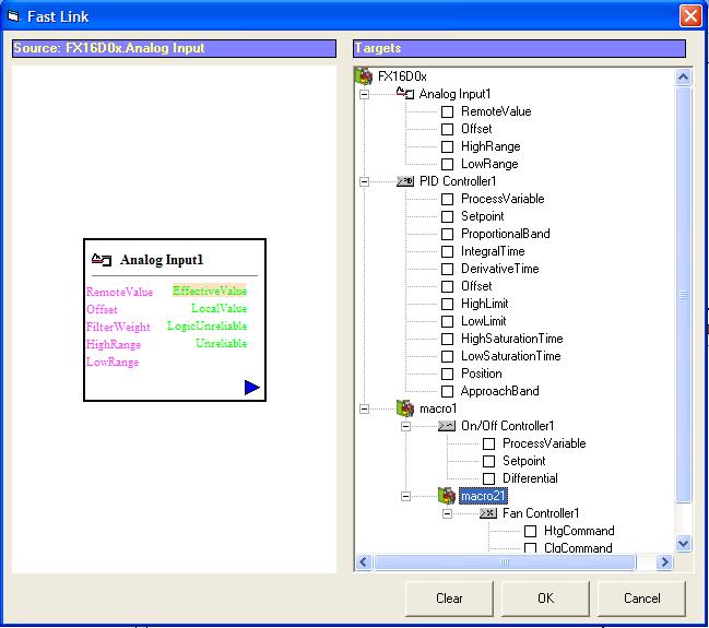 FX Tools Software Package - FX Builder User s Guide 91 Making Connections You can use two methods to make connections. To make a connection: Click on the source and drag it to the destination.