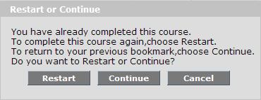 If this is the case, after a learner completes the asset once, she can still launch it from the Completed tab in MY PROGRESS, as shown in the following image: When a learner restarts a completed