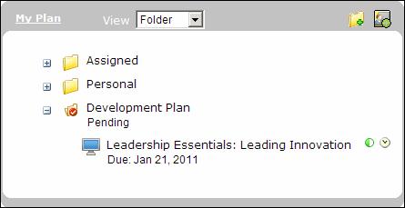 Users & Groups Managing Development Plans Development Plans What is the Development Plan folder?