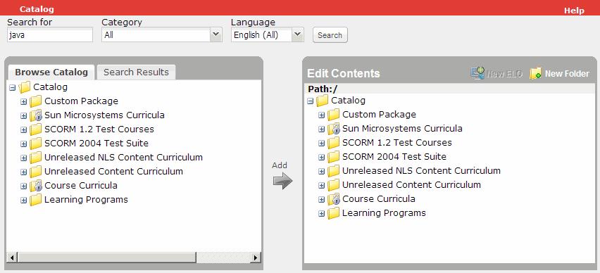 Content Catalogs In the SkillPort Catalog that is displayed to learners, an individual curriculum consists of learning assets that satisfy a specific course of study.