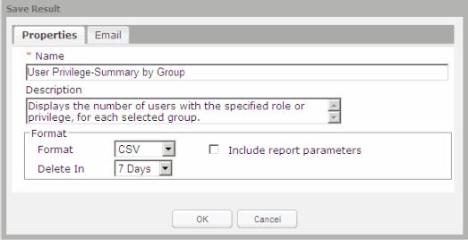 Save a Report Saving a report allows you to view the results at a later date without the need to re-run the report. To save a report 1. Click Templates and select either the Default or Personal tab.