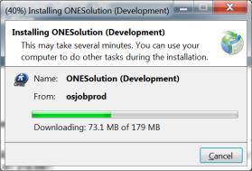 However, you will see Name: ONESolution (Production) instead of
