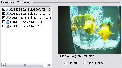Select Associated Cameras. In Associated Cameras setup region, select cameras to overlay POS transaction data. 3.