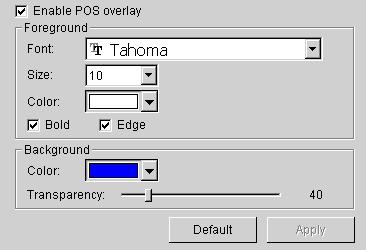 Operation Tool 8. For POS transaction data displayed overlay video, select the font, font size, font color and any font effects user wants.