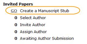 Clarivate Analytics ScholarOne Manuscripts Administrator User Guide Page 83 INVITED PAPERS Invited Papers is a method of formally inviting an author to submit a manuscript to your Journal.
