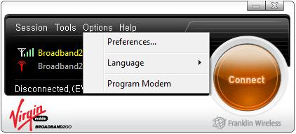 The Options Menu The Options menu provides several tabs where you can customize your preferences.
