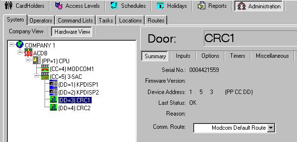 Outbound ports and routes MODCOMs, CRCs, and KPDISPs are assigned new communication routes individually form the Administration > System tab To assign a new route to a MODCOM, CRC, or KPDISP: 1.