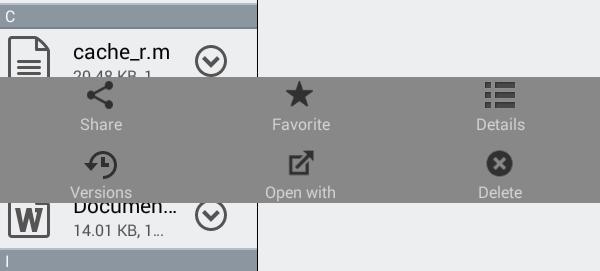 Manually entering paths To manually enter a path to a file or folder, tap the three-dot icon in the upper right corner. A drop-down menu appears.