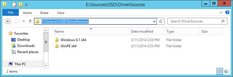 Exercise 5: Add Drivers In this exercise, you import drivers for both WinPE 5.0 and the full Windows 8.1 operating system. Add Drivers for WinPE 5.