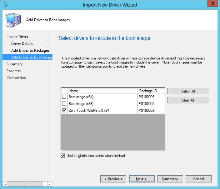 Adding drivers to WinPE 5.0.