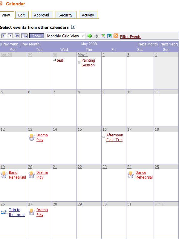 IV. Classroom Calendar Using the Classroom Calendars, teachers can ensure that students and parents are always aware of upcoming assignments and deadlines.