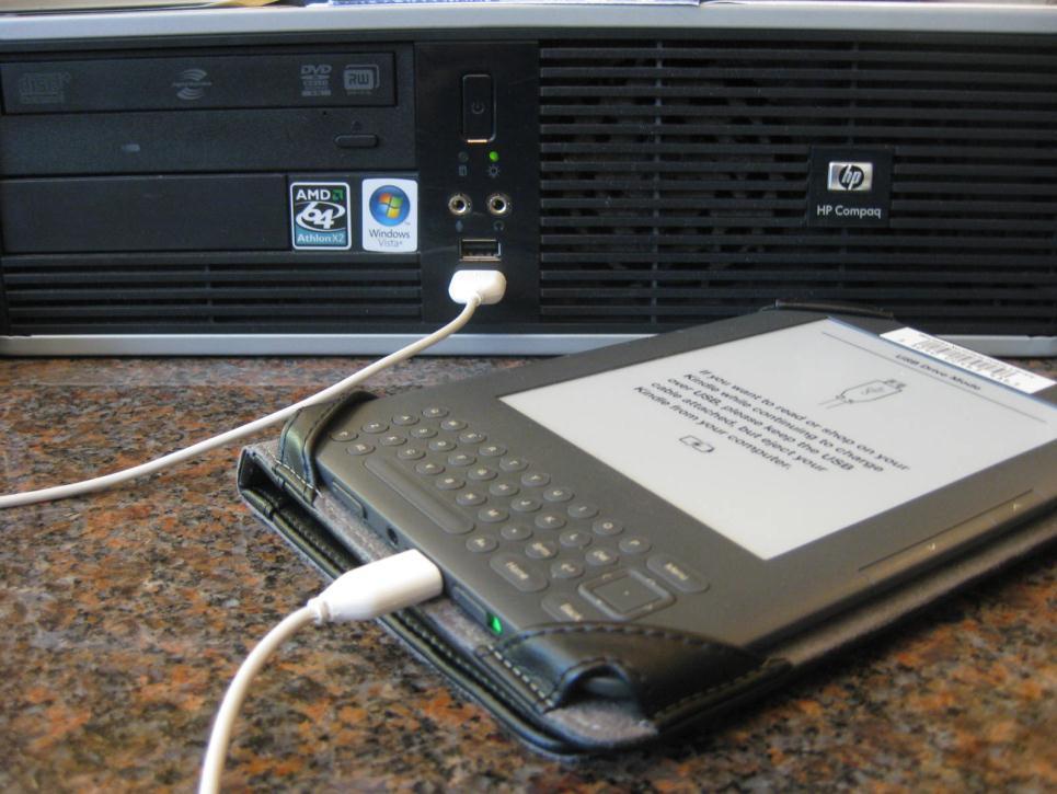 Attach your Kindle via USB, and open the drive on your computer. 13.
