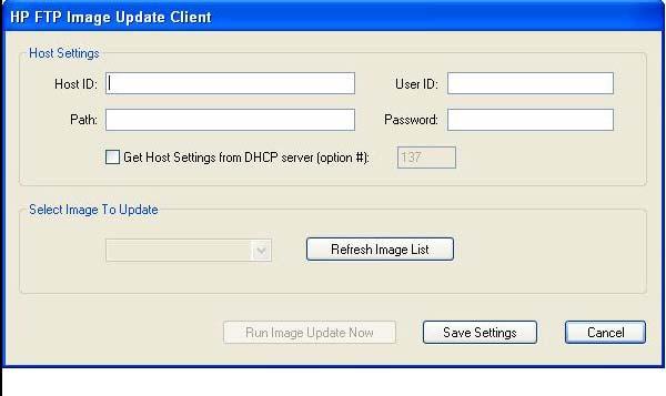 HP FTP Image Update HP FTP Image Update Client is a utility that allows image update from an FTP share to an HP thin client system running WES or XPe operating system.