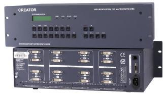 DVI-0808 Matrix Switcher HDCP-Compliant DVI Matrix Switchers with EDID Minder Available I/O sizes is range from 8x8,8 x16,16x16 to 64x128,128x128 I/O sizes in CR-DVI series.