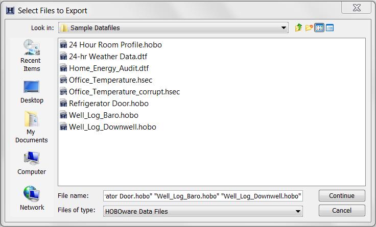 3. In the Choose Exports Folder dialog, navigate to the directory where you want the files to be exported and click Export. 4.