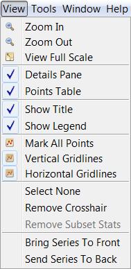 Graph Properties. Select this option to access the Series Properties window. See Setting Series Properties for more information. Convert Units.