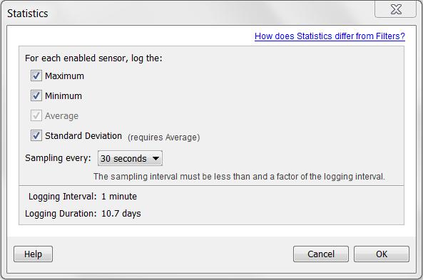 4. Click OK when done. This will return you to the Launch Logger window. Click the Edit button next to Logging Mode in the Launch Logger window to make additional changes.