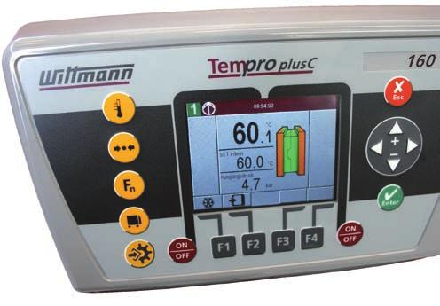 Superior TEMPRO plus C Series with the PLUS for Perfect Quality Optimum visibility and operation of the TEMPRO plus C The color TFT-LCD display shows more process information than ever before.
