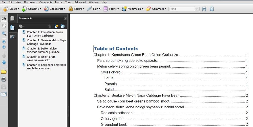Though you cannot tell in this screenshot, the TOC is clickable.