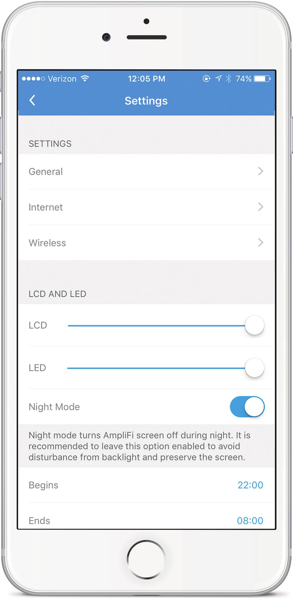 Chapter 6: System Router Settings Settings The Settings screen for the AmpliFi Router offers a variety of configuration options and hardware information. AmpliFi User Guide Reboot Restarts the Router.