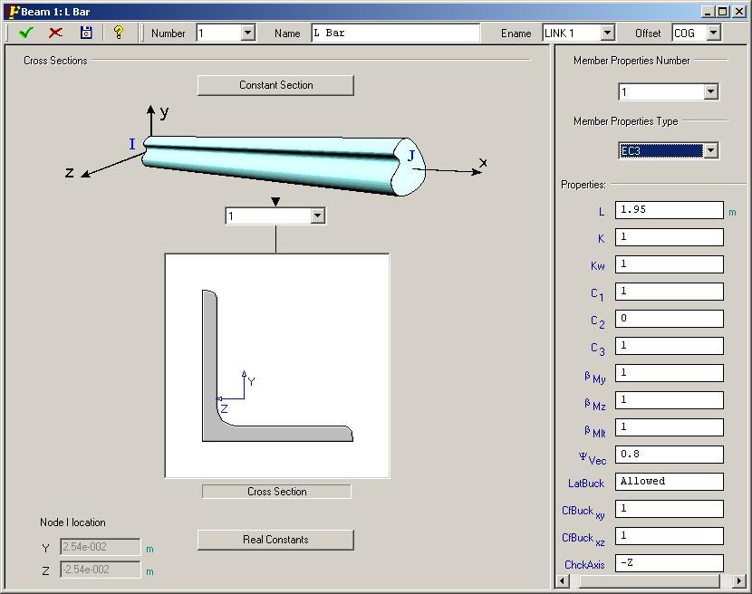 8 3 4 5 6 7 7 You can review the ANSYS real constants modified by CivilFEm by