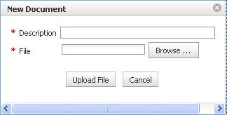 Click on the button to upload a new document into the application.