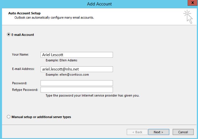 account is now configured to work with Outlook 2013. Click Finish.