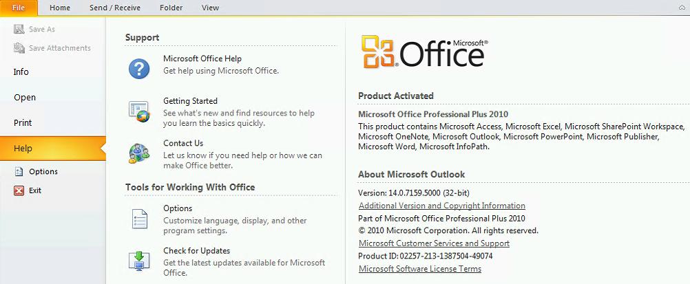 4.2 Checking Outlook 2013 version Follow the steps below to