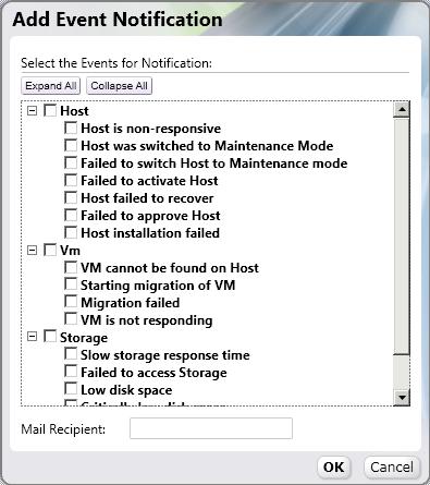 Notification Service 46 ovirt allows registration to certain audit events The