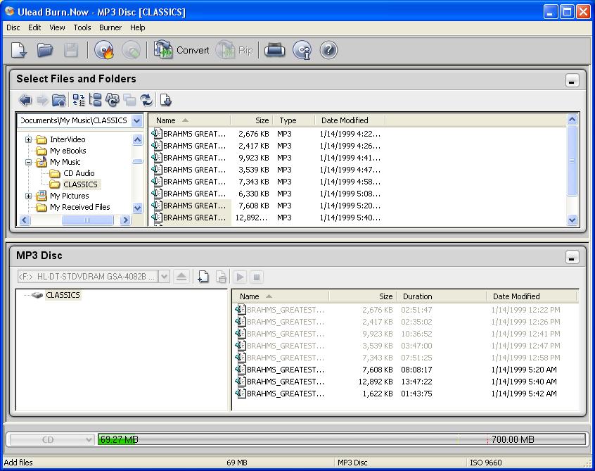 ULEAD BURN.NOW USER GUIDE 43 4. To add more files or folders, use any of the methods mentioned at Source Explorer Window and Disc Layout Window. New and modified files and folders are shown in black.
