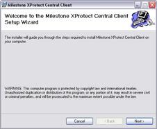 Client: Installation Upgrading from Previous Version If upgrading from XProtect Central version 3.1 to version 3.