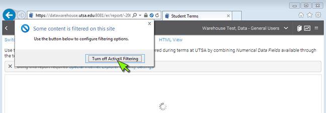 When visiting a webpage that contains ActiveX content that users want to view, simply turn off
