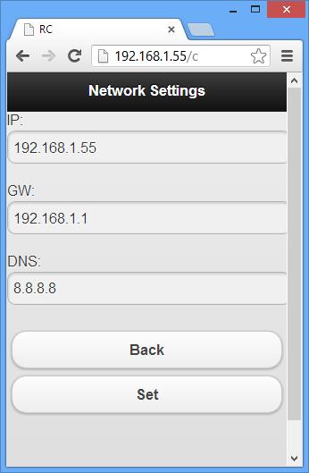 f The NTP settings page is where you set the network time server, this is how the unit gets