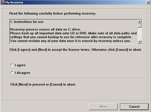 You can use these tools to restore the Recovery Image from the hidden partition, and perform a full hard drive recovery.