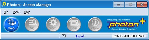 Otherwise double click Photon+ ( ) icon in your desktop or select Start _ All Program _ TATA