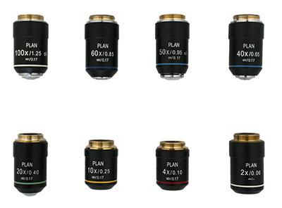 18mm Plan Semi Apochromat Fluor Infinity Corrected Objectives Part # Objective N.A. W.D. SAPOFL4 4x 0.13 18.5mm SAPOFL10 10x 0.30 10.6mm SAPOFL20 20x 0.50 2.