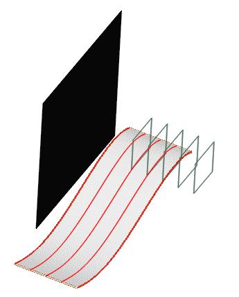 Using Dynamic Cutting Planes This task shows how to analyze a surface using parallel cutting planes. The intersection of the planes with the surface is represented by curves on the surface.