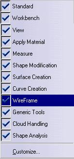 Shape ModificationCreating and Managing Surfaces Surface Creation Curve Creation WireFrame Generic Tools Cloud Handling Shape Analysis Customize.