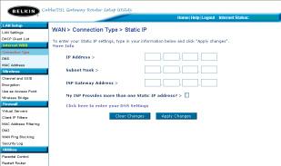 ALTERNATE SETUP METHOD Setting your ISP Connection Type to Static IP A static IP address connection type is less common than other connection types.