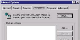 section. Internet Explorer 4.0 or Higher 1. Start your web browser. Select Tools then Internet Options. 2.