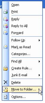 PAGE 59 - ECDL MODULE 7 (OFFICE 2003) - WORKBOOK Click on the FILE drop down menu and select the NEW command. Choose FOLDER from the submenu, the CREATE NEW FOLDER dialog box will be displayed.