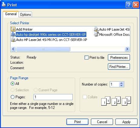 PAGE 64 - ECDL MODULE 7 (OFFICE 2003) - WORKBOOK TO PRINT THE ENTIRE MESSAGE: Within the PAGE RANGE section of the dialog box, select the ALL option.