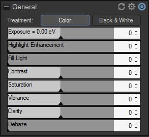 To Create a Preset from the Top of the Pane: 1. Make corrections to your image in Develop mode. 2. Click the develop settings button located at the top of the pane. 3.