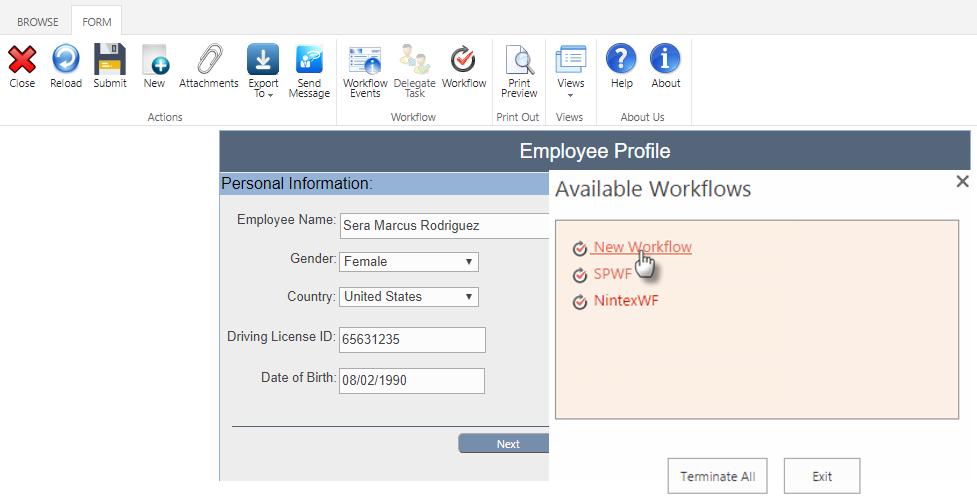 WORKFLOW INTEGRATION SPARK is tightly integrated with SharePoint Designer, Nintex and K2 Workflows to eliminate the time spent on manual tasks and to automate business processes and deliver rich