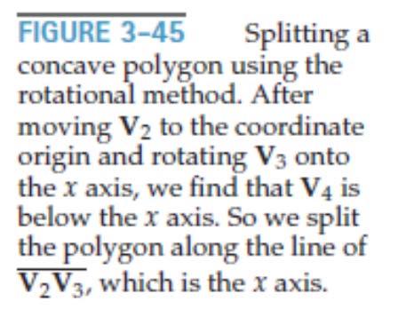 Splitting Concave Polgons (3 If the following verte, V +, is below the -ais, then split the polgon