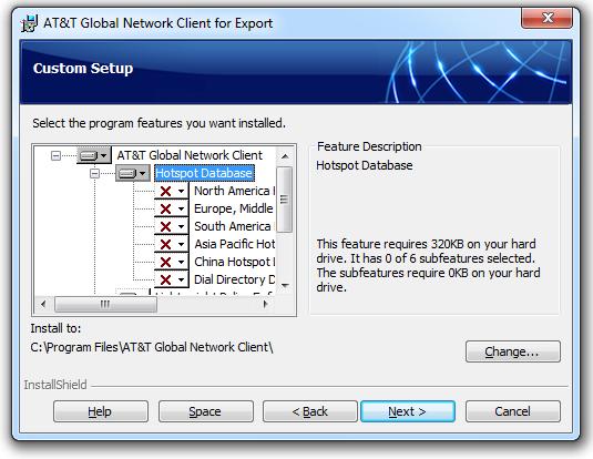 the Export installation package. Figure 14: Mobility Device Drivers Select Hotspot Databases Starting with Version 9.2.