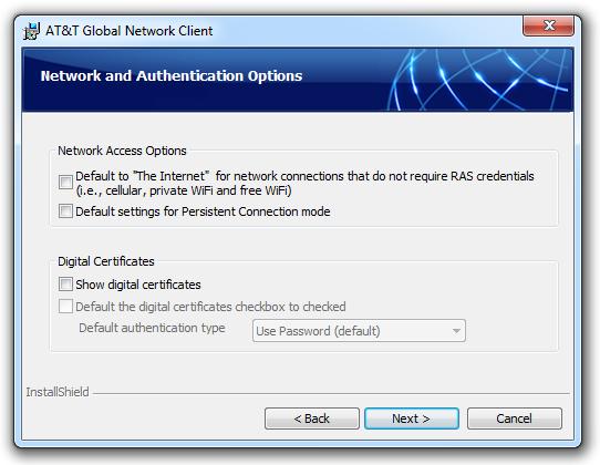 During install you can select the Custom Installation option and under Network Access Option, enable the checkbox Default to The Internet for network connections (see figure