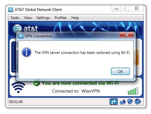 Disable VPN Mobility Figure 66: Main Window/VPN Mobility Restored To disable VPN Mobility